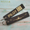 MiFaViPa Fashion Trinket Pilot Keychains Porte Woven Flight Crew Gift Aviation Key Chain with 1 PC Metal Plane Cessna Keyrings