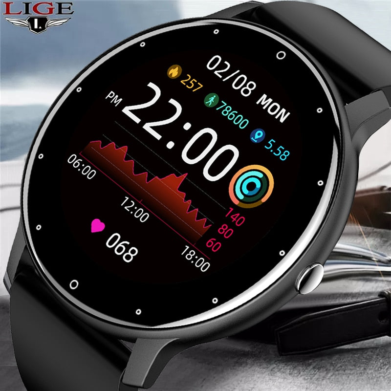 LIGE 2023 New Smart Watch Men Full Touch Screen Sport Fitness Watch IP –  Aviationkart