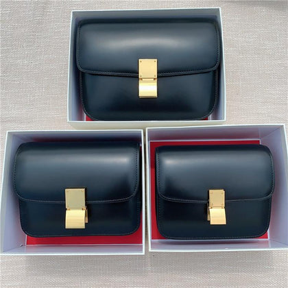 Fashion Genuine Leather Handbags Tofu Bag Box Bag - Aviationkart