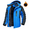 Winter Hooded Jacket Fashion Casual Warm Fleece Coat Windproof Rainproof Parka Windbreaker Men's Top