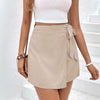 Women's Minimalist Fashion Casual Asymmetrical Short Skirt