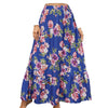Retro Large Floral Digital Print High-Waist Skirt