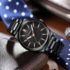 Mens Simple Business Waterproof Bar-Clasp Watch