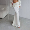 Womens Satin Cross-Design Skirt