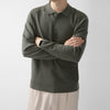 Casual Polo Shirt Knit Sweater Hoodie Solid Color Fashionable Lambswool Sweater