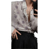 Men's Idle Style Hollow Flower Long Sleeve Shirt