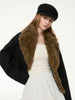 Faux Fur Trimmed Crop Jacket