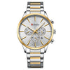 Mens Waterproof Business Round Six-Hand Calendar Watch