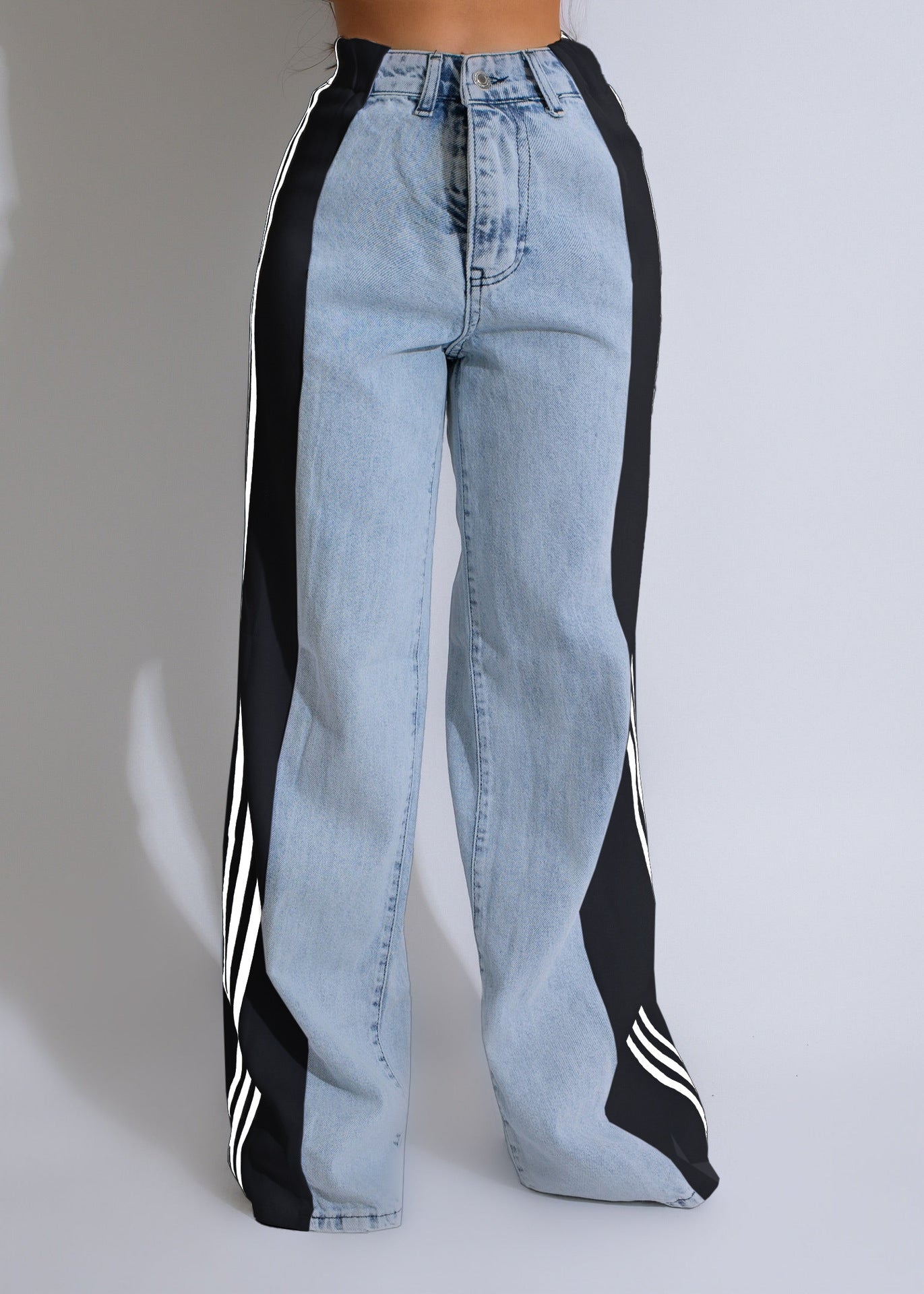 2024 Fashion Casual High Waist Elastic Straight Leg Trousers 2024 Fashion Casual High Waist Elastic Straight Leg Trousers