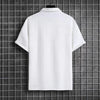 Mens Textured Short-Sleeve Polo Shirt With A Turn-Down Collar