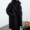 Coat Coat Men's False Two Pieces Hooded Mid-length Trench Coat