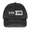Vintage Embroidered Cap - Black Star Design for Stylish Everyday Wear