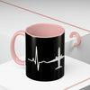 Pilot Heartbeat Coffee Mug — Airplane ECG Travel Lover Gift (11/15oz)
