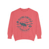 Flying Circus Adventure Sweatshirt, Unisex Garment-Dyed Pullover, Vintage Airplane Gift, Cozy Fall Apparel, Aviation Enthusiast Top