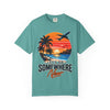Let's Go Somewhere New T-Shirt - Retro Beach Sunset Travel Tee