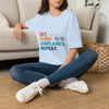 T-Shirt — "Eat. Sleep. Airplanes. Repeat." Pilot Aviation Tee