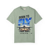 Born to Fly T-Shirt — Airplane Graphic Tee, "Sky Is Not The Limit" Aviation Pilot Shirt