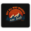 Gaming Mouse Pad — "Not All Who Wander Are Lost" Retro Mountain Design