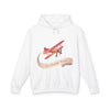 Travel Themed Unisex Lightweight Hooded Sweatshirt - 'It's Travel Time'