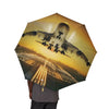 Aviation-Themed Foldable Umbrella - Semi-Automatic with Airplane Design