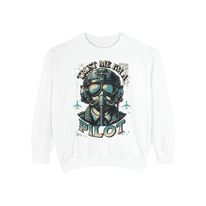 Pilot Trust Me I'm a Pilot Sweatshirt, Unisex Cozy Layer, Aviation Gift, Pilot Apparel, Travel Enthusiast's Wardrobe
