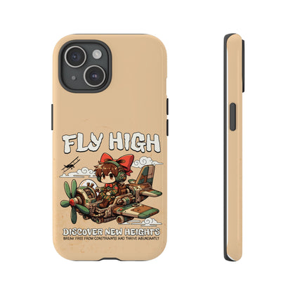 Adventure-Themed Phone Case, Fly High, Discover New Heights, Cute Cartoon Design, Perfect Gift, Travel Accessories