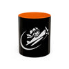 Pilot Pup Coffee Mug — Black Accent Ceramic Mug with Aviator Dog Design (11/15oz)