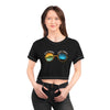 Stay Happy Stay Trippy Crop Tee - Festival Style Summer Shirt