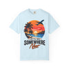 Let's Go Somewhere New T-Shirt - Retro Beach Sunset Travel Tee