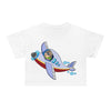 Kids' Airplane Graphic Crop Tee - Fun Flying Design for Young Adventurers
