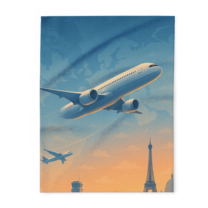Aviator Dreamscape Fleece Blanket - Travel-Inspired Cozy Throw for Adventurers, Airplane Art, Gift for Travelers, Aviation Decor, Home [...]