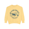 Flying Circus Adventure Sweatshirt, Unisex Garment-Dyed Pullover, Vintage Airplane Gift, Cozy Fall Apparel, Aviation Enthusiast Top