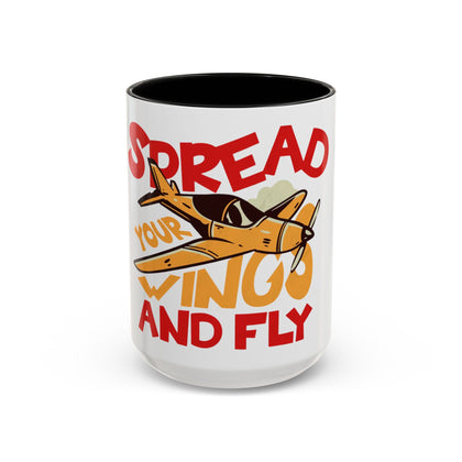 Spread Your Wings Coffee Mug, Inspirational Mug, Adventure Gift, Aviation Lover's Cup, Unique Travel Mug, Gift for Pilots, Fun Drinkware