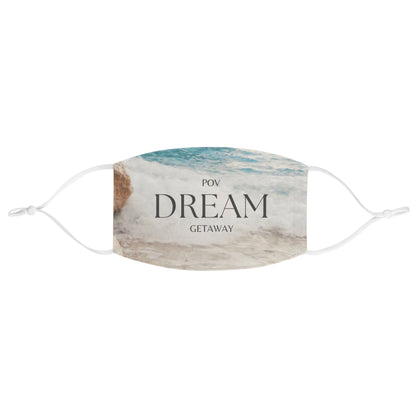 Dream Getaway Fabric Face Mask | Travel Accessory, Beach Vacation, Ocean Vibe, Summer Fashion, Protective Face Covering