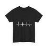 Plane Heartbeat T-Shirt — Pilot Aviation Flight Crew Tee