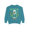 Cool Duck Graphic Sweatshirt, Unisex Sweatshirt, Casual Wear, Streetwear Style, Unique Gift, Cozy Layering Essential