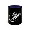 Pilot Pup Coffee Mug — Black Accent Ceramic Mug with Aviator Dog Design (11/15oz)