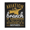 Aviation Is the Branch of Engineering Microfiber Blanket – Pilot Gift Throw