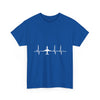 Plane Heartbeat T-Shirt — Pilot Aviation Flight Crew Tee