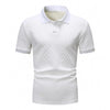 Mens Casual Jacquard Short-sleeve Polo T-shirt