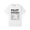 Pilot Nutrition Facts T-Shirt — Funny Pilot Gift Tee for Aviators