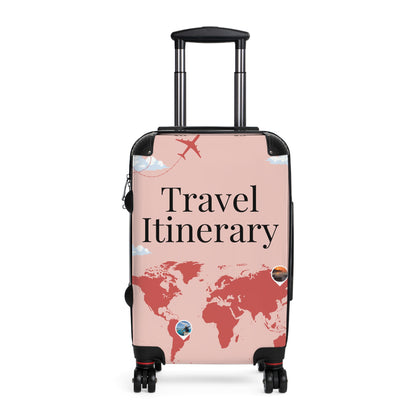 Travel Itinerary Suitcase - Ideal for Adventurers, Stylish Luggage, Perfect for Vacations, Unique Travel Gift, Great for Road Trips