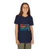 Youth Tee — "Eat. Sleep. Airplanes. Repeat." Kids Aviation T‑Shirt