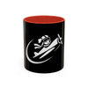 Pilot Pup Coffee Mug — Black Accent Ceramic Mug with Aviator Dog Design (11/15oz)