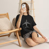Aviation Word-Art Airplane T‑Shirt — Pilot & Travel Crew Gift