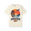 Let's Go Somewhere New T-Shirt - Retro Beach Sunset Travel Tee