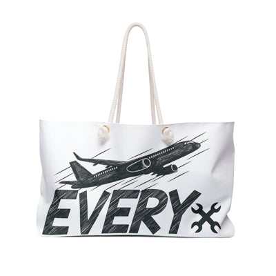 Aviation Mechanic Weekender Bag — "Every Landing Is Optional, Mandatory" Travel Tote