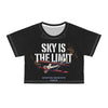 Adventure-Themed Crop Tee - 'Sky is the Limit' Inspirational Top