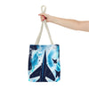 Jet Fighter Tote Bag — Military Aircraft Airshow AOP Tote