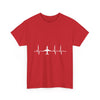 Plane Heartbeat T-Shirt — Pilot Aviation Flight Crew Tee